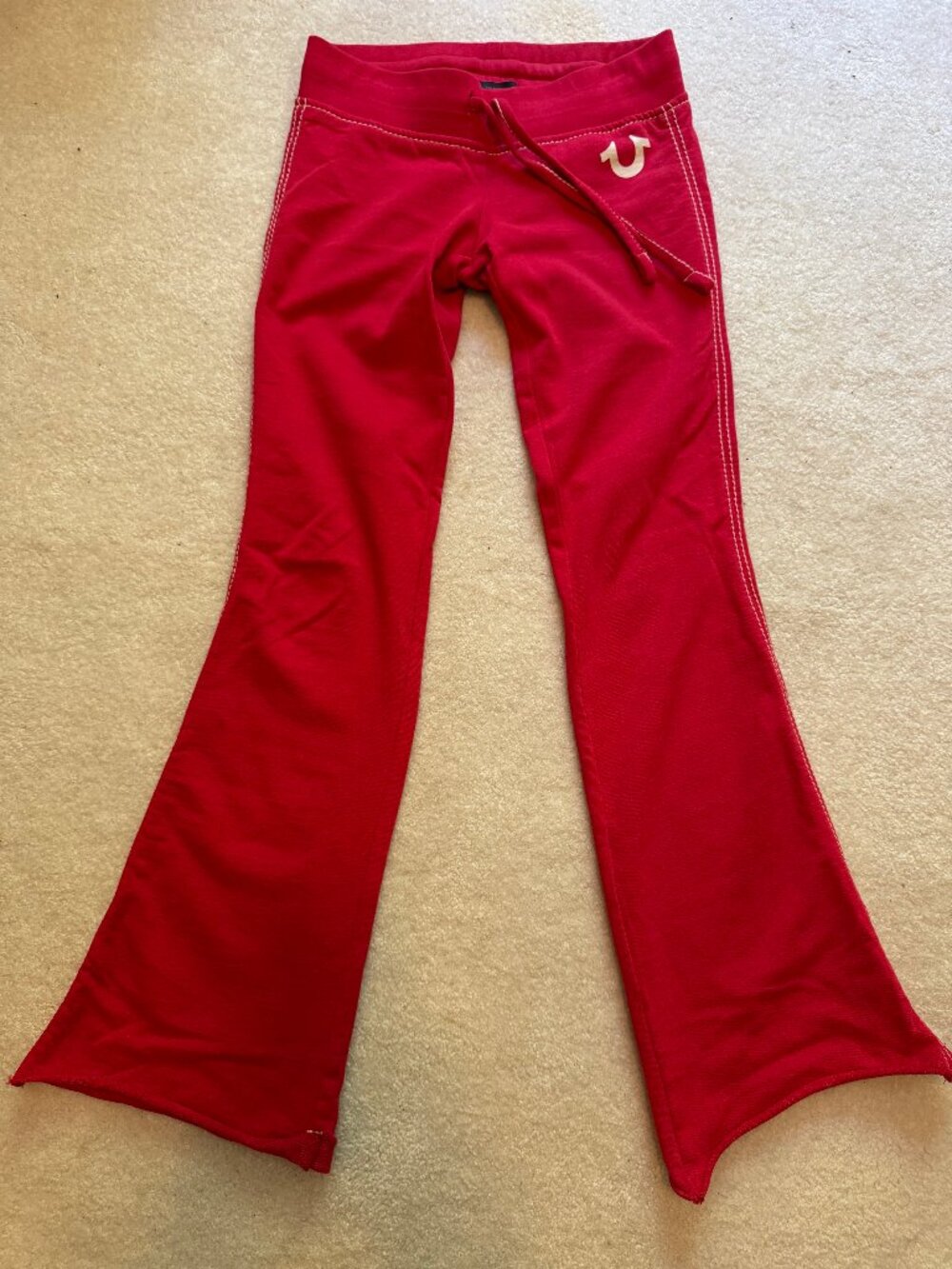 True Religion Sweatpants Womens XS/TP bright red never worn originally $129